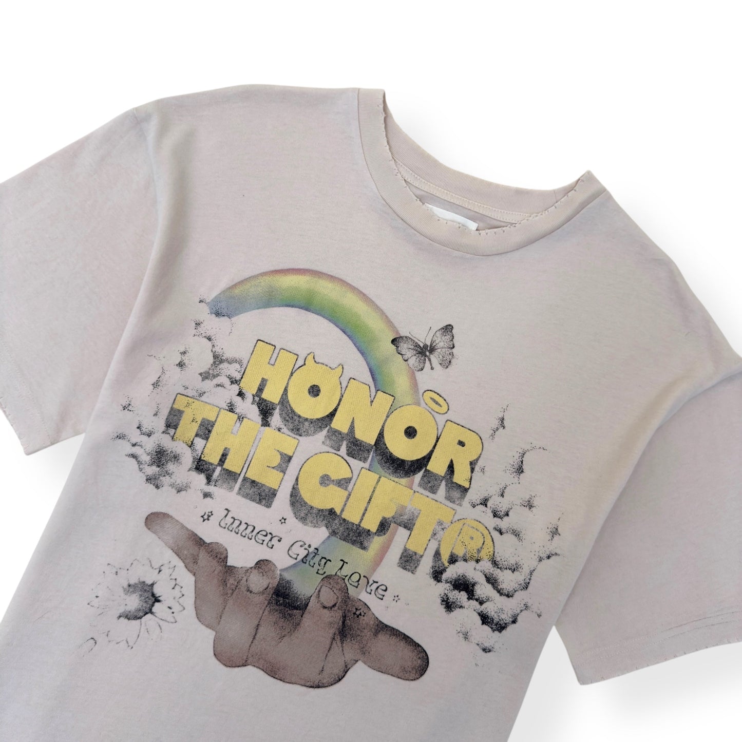 HONOR THE GIFT GRAPHIC T-SHIRT BEIGE M | Medium, Beige
