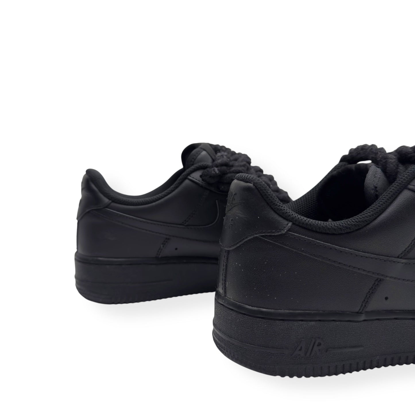 NIKE AIR FORCE 1 ROPE LACE SNEAKER BLACK UK7.5 | UK 7.5, Black