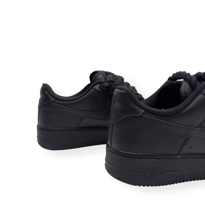NIKE AIR FORCE 1 ROPE LACE SNEAKER BLACK UK7.5 | UK 7.5, Black