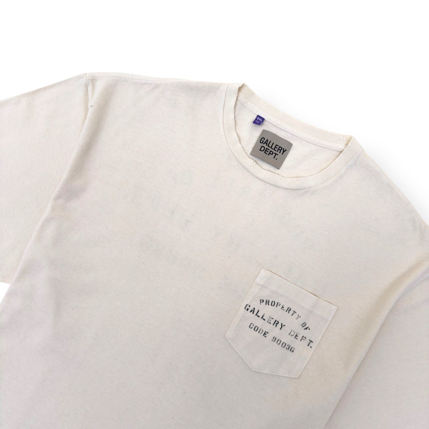 GALLERY DEPT. POCKET LOGO T-SHIRT NATURAL XXL | XXL