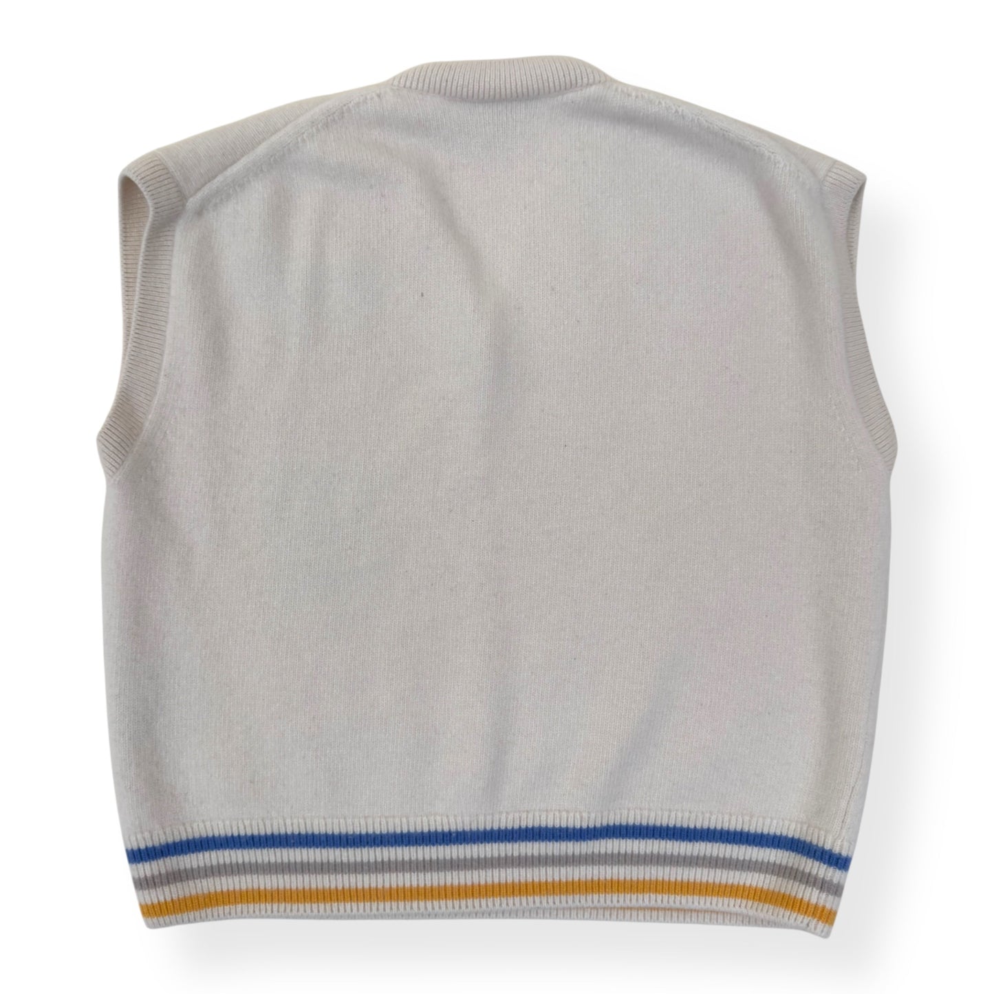 DIOR LOGO-KNIT WOOL VEST CREAM / MULTICOLOURED XL | XL, Cream
