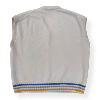 DIOR LOGO-KNIT WOOL VEST CREAM / MULTICOLOURED XL | XL, Cream