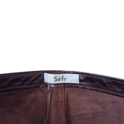 SÉFR EITO LEATHER TROUSERS MATARO RED L | Large, Red