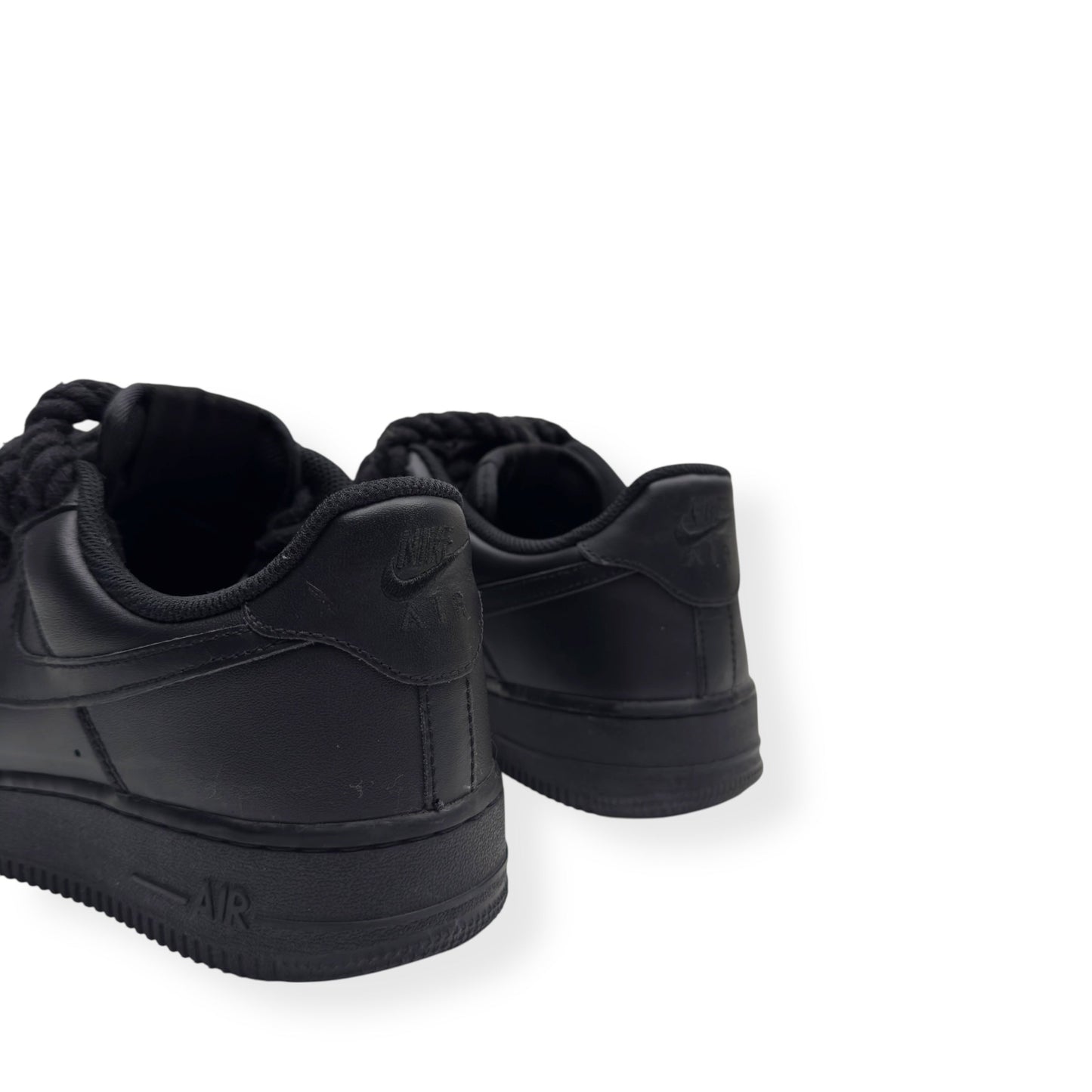 NIKE AIR FORCE 1 ROPE LACE SNEAKER BLACK UK7.5 | UK 7.5, Black