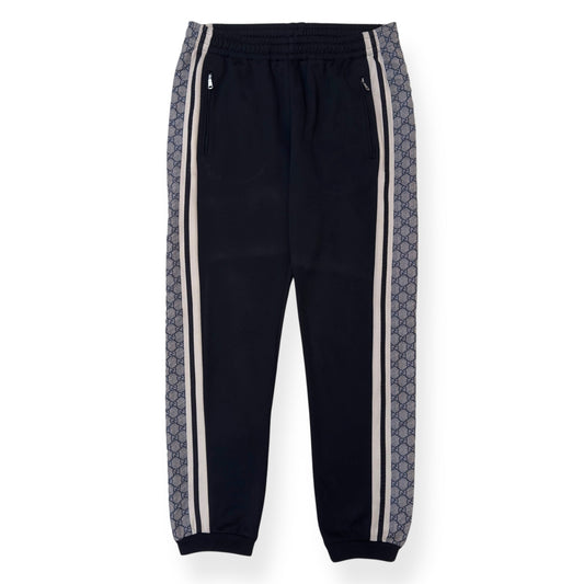 GUCCI TECHNICAL JERSEY TRACK PANTS BLACK / GREY M | Medium, Black