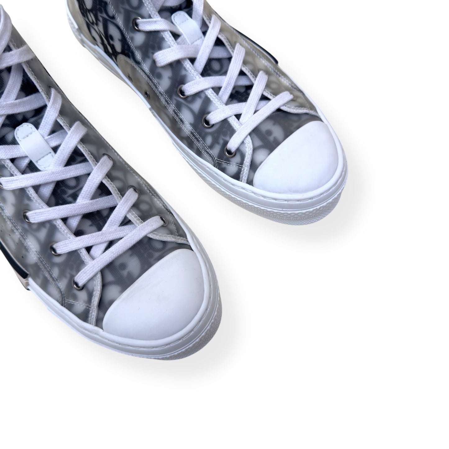 DIOR B23 OBLIQUE MONOGRAM HIGH-TOP SNEAKER BLACK / WHITE 43.5 /  UK9.5 | UK 9.5, Black