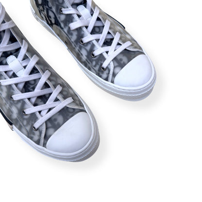 DIOR B23 OBLIQUE MONOGRAM HIGH-TOP SNEAKER BLACK / WHITE 43.5 /  UK9.5 | UK 9.5, Black