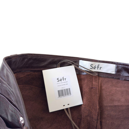 SÉFR EITO LEATHER TROUSERS MATARO RED L | Large, Red