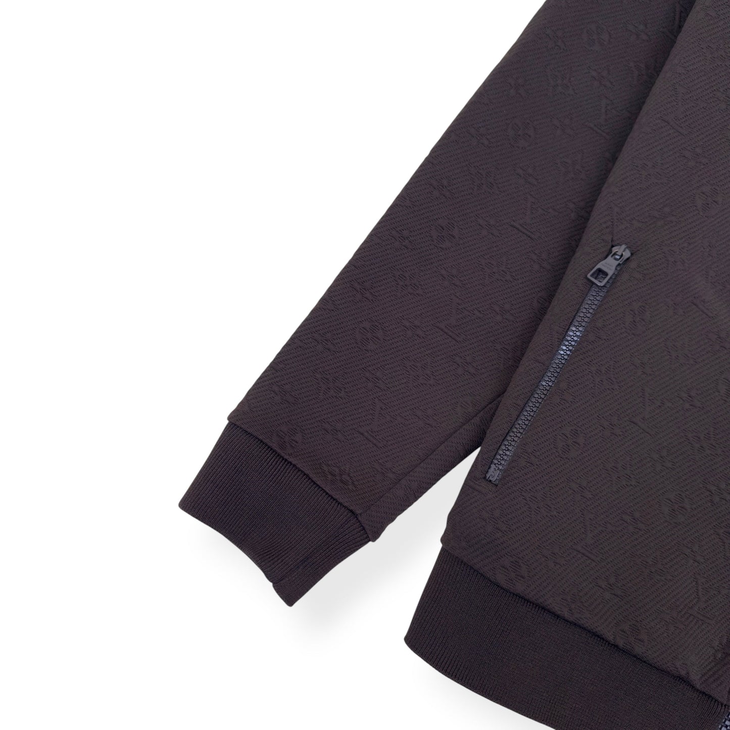 LOUIS VUITTON MONOGRAM FLEECE TRACKSUIT JACKET BROWN XXL | XXL, Brown