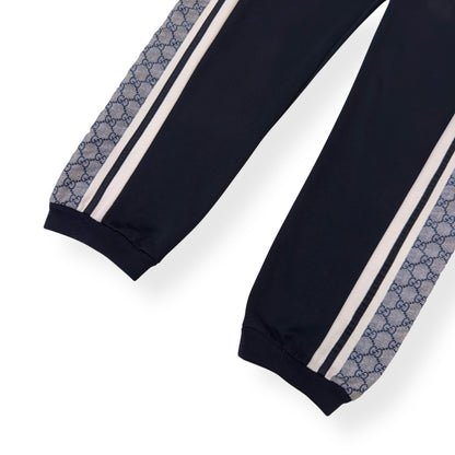 GUCCI TECHNICAL JERSEY TRACK PANTS BLACK / GREY M | Medium, Black