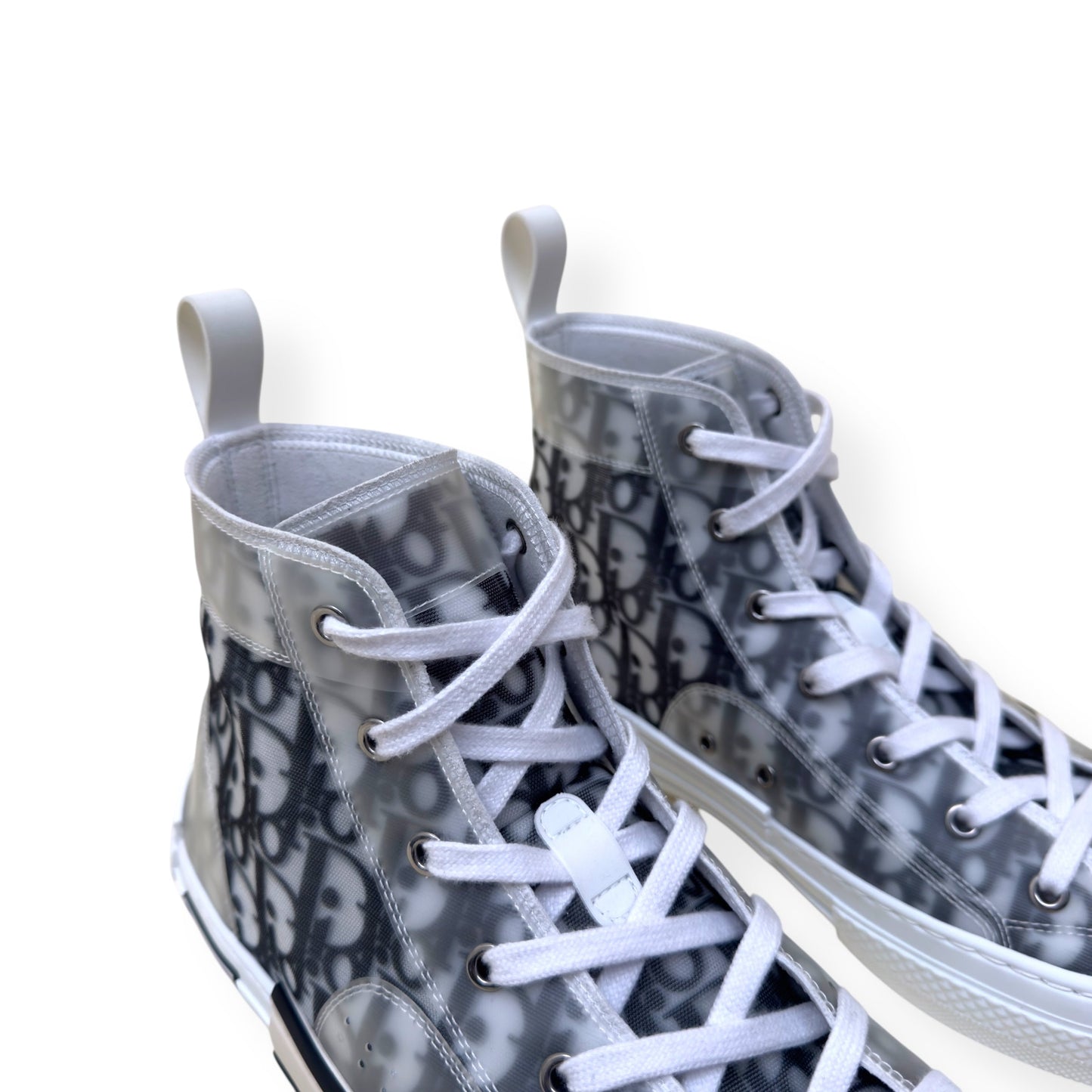 DIOR B23 OBLIQUE MONOGRAM HIGH-TOP SNEAKER BLACK / WHITE 43.5 /  UK9.5 | UK 9.5, Black