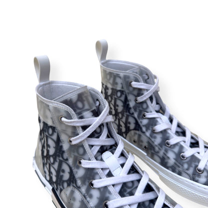 DIOR B23 OBLIQUE MONOGRAM HIGH-TOP SNEAKER BLACK / WHITE 43.5 /  UK9.5 | UK 9.5, Black
