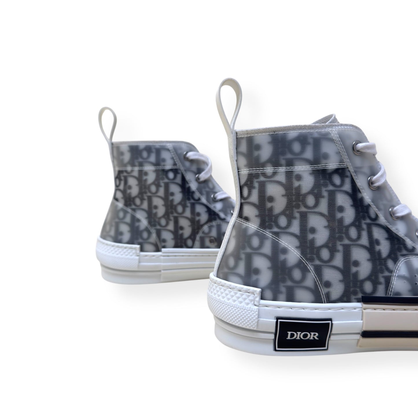DIOR B23 OBLIQUE MONOGRAM HIGH-TOP SNEAKER BLACK / WHITE 43.5 /  UK9.5 | UK 9.5, Black