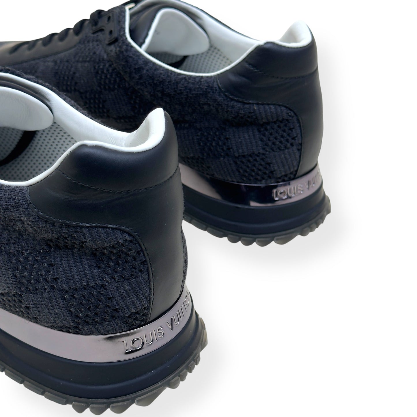 LOUIS VUITTON DAMIER MESH RUN AWAY SNEAKER BLACK UK9.5 | UK 9.5, Black