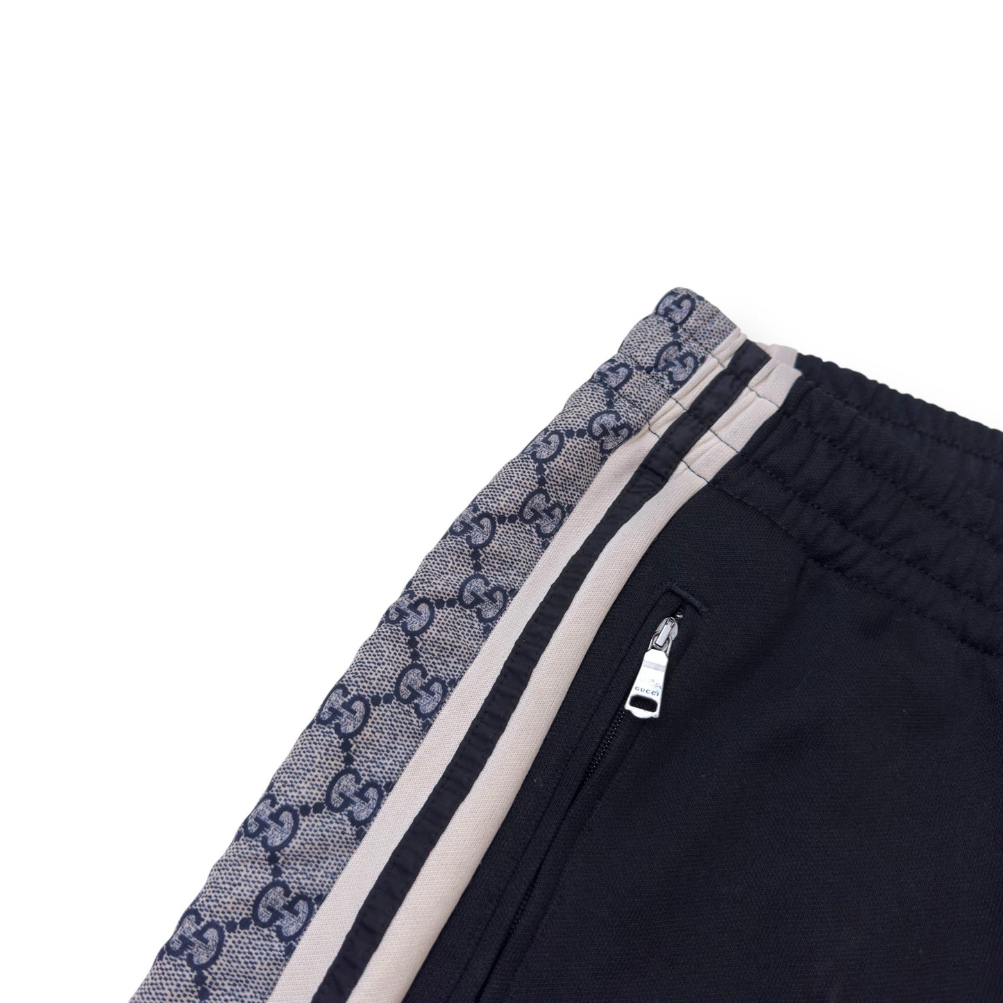 GUCCI TECHNICAL JERSEY TRACK PANTS BLACK / GREY M | Medium, Black