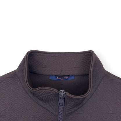 LOUIS VUITTON MONOGRAM FLEECE TRACKSUIT JACKET BROWN XXL | XXL, Brown