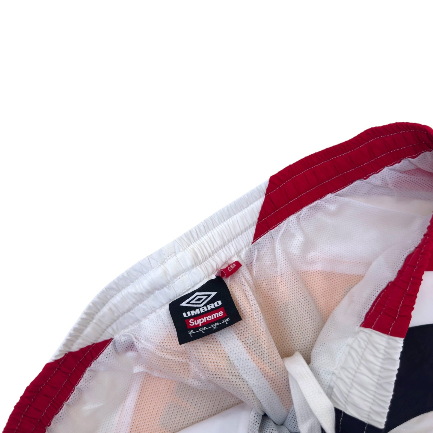 SUPREME X UMBRO TRACK PANTS WHITE / RED L | Large, Red