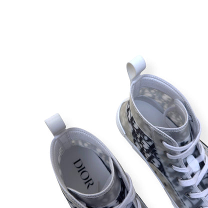 DIOR B23 OBLIQUE MONOGRAM HIGH-TOP SNEAKER BLACK / WHITE 43.5 /  UK9.5 | UK 9.5, Black