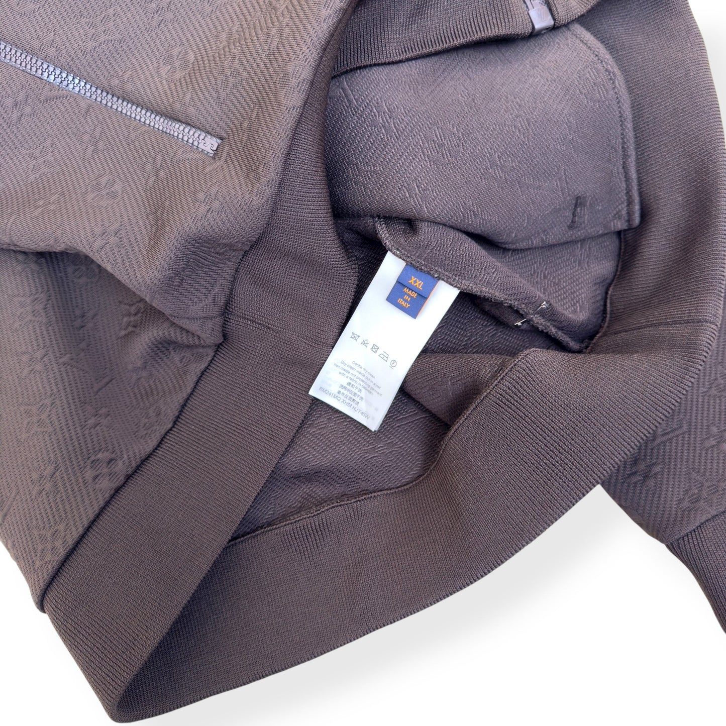 LOUIS VUITTON MONOGRAM FLEECE TRACKSUIT JACKET BROWN XXL | XXL, Brown
