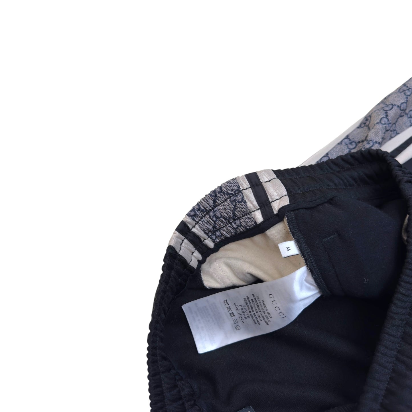 GUCCI TECHNICAL JERSEY TRACK PANTS BLACK / GREY M | Medium, Black