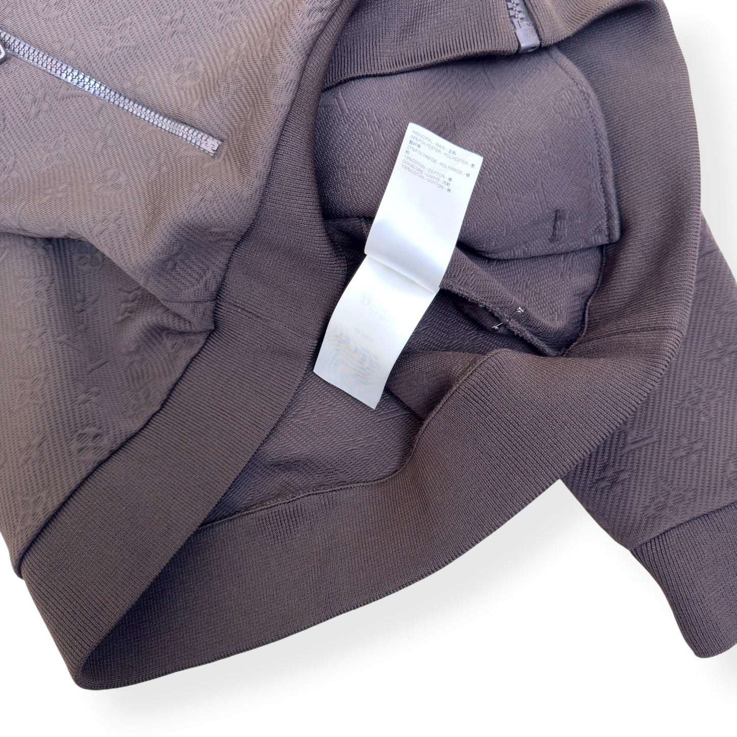 LOUIS VUITTON MONOGRAM FLEECE TRACKSUIT JACKET BROWN XXL | XXL, Brown