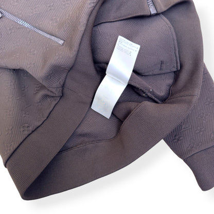 LOUIS VUITTON MONOGRAM FLEECE TRACKSUIT JACKET BROWN XXL | XXL, Brown