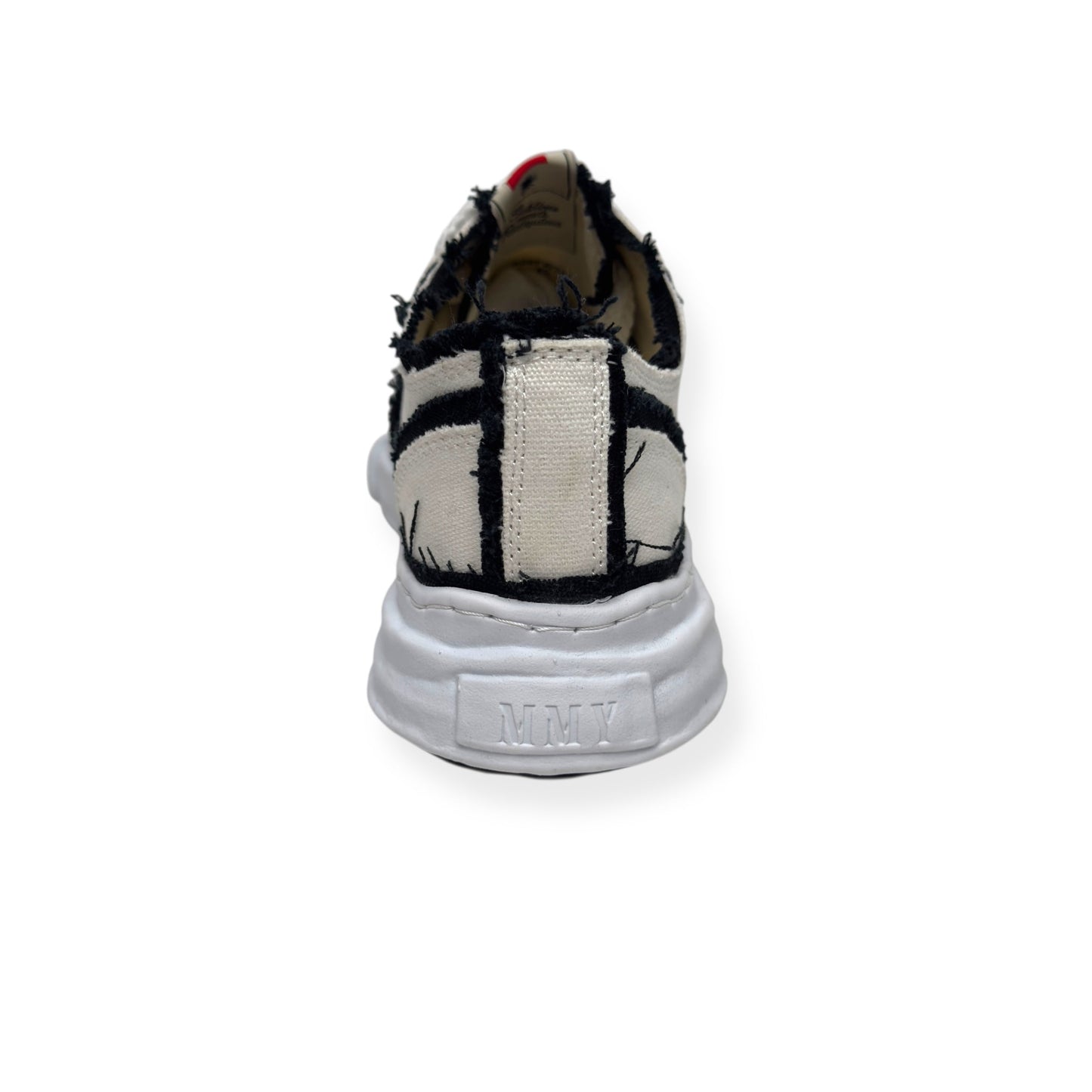MAISON MIHARA YASUHIRO PETERSON OG DISTRESSED CANVAS SNEAKER WHITE / BLACK UK6 | UK 6, Black