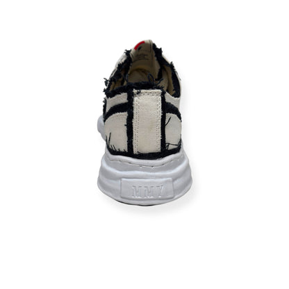 MAISON MIHARA YASUHIRO PETERSON OG DISTRESSED CANVAS SNEAKER WHITE / BLACK UK6 | UK 6, Black
