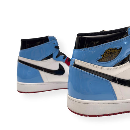 NIKE AIR JORDAN 1 RETRO HIGH SNEAKER FEARLESS UNC CHICAGO UK11 | UK 11, Red, Blue, White, Black