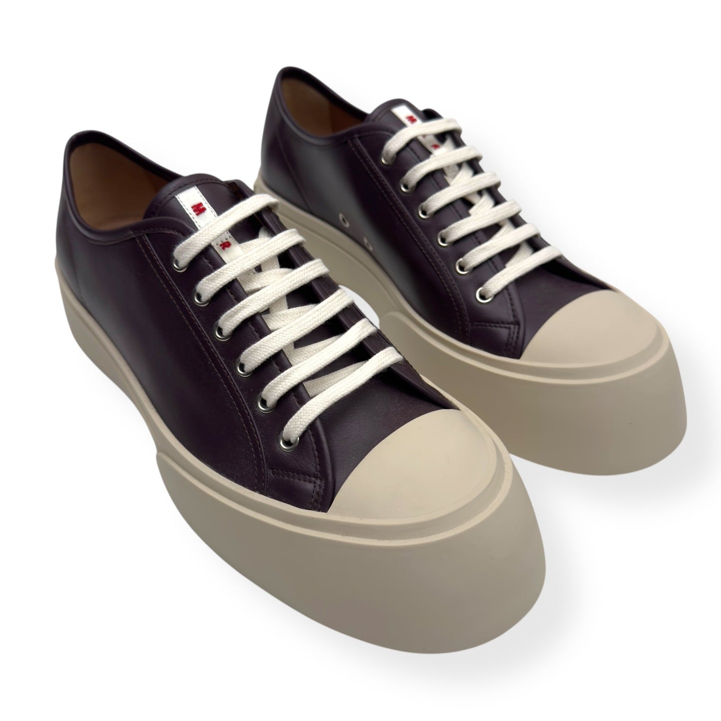 MARNI PABLO CALF LEATHER SNEAKER BROWN 45 / UK11 | UK 11, Brown