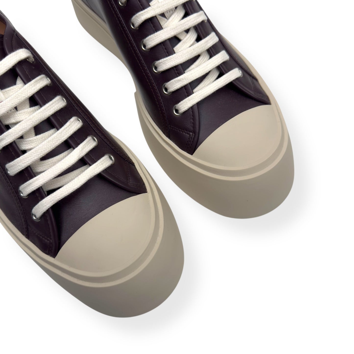 MARNI PABLO CALF LEATHER SNEAKER BROWN 45 / UK11 | UK 11, Brown