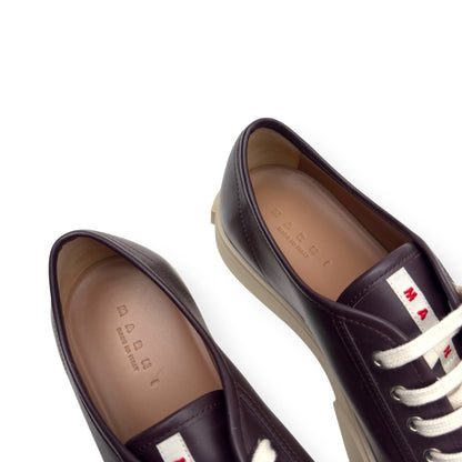 MARNI PABLO CALF LEATHER SNEAKER BROWN 45 / UK11 | UK 11, Brown