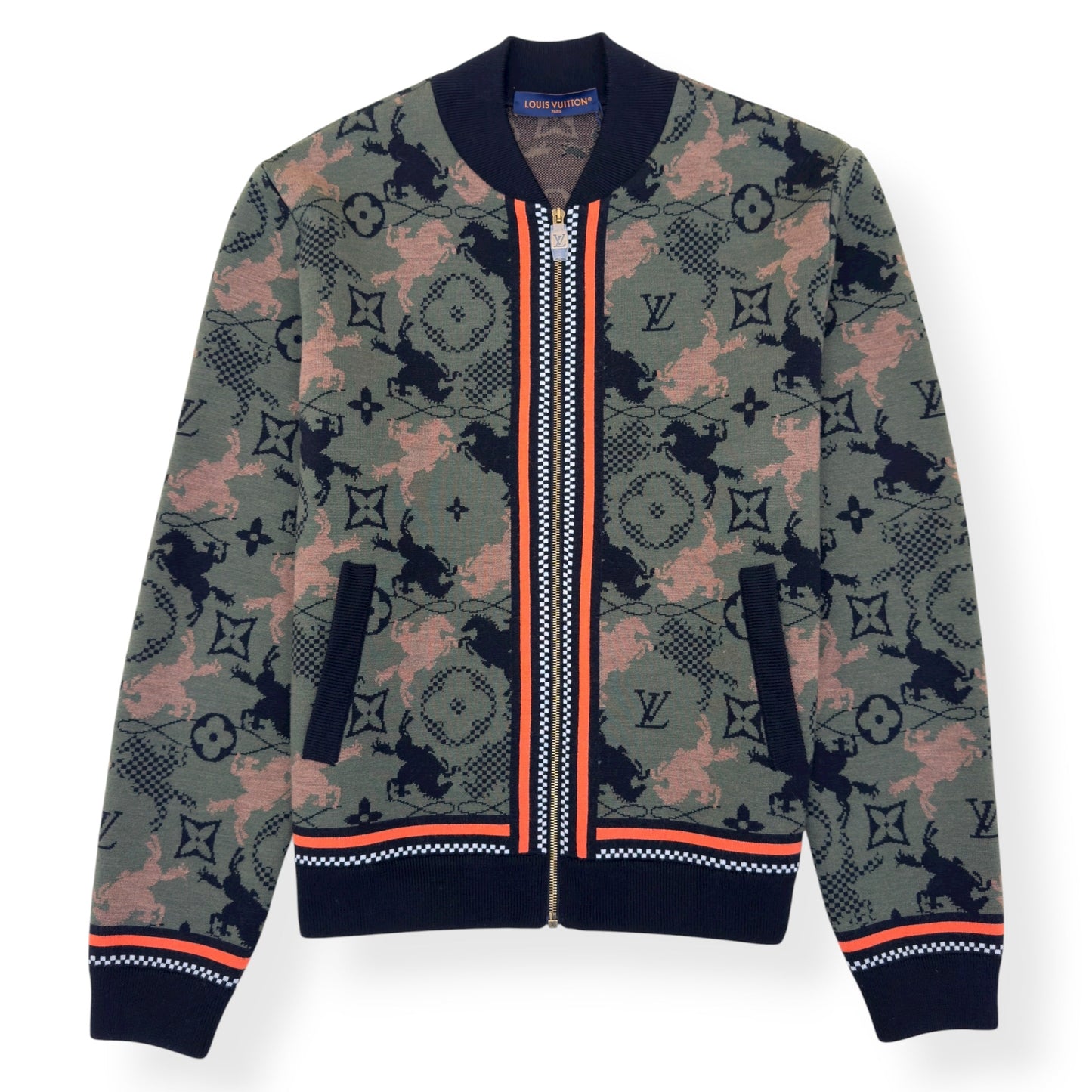 LOUIS VUITTON WOOL BOMBER BLOUSON LUXURY GREEN XXL | XXL, Green