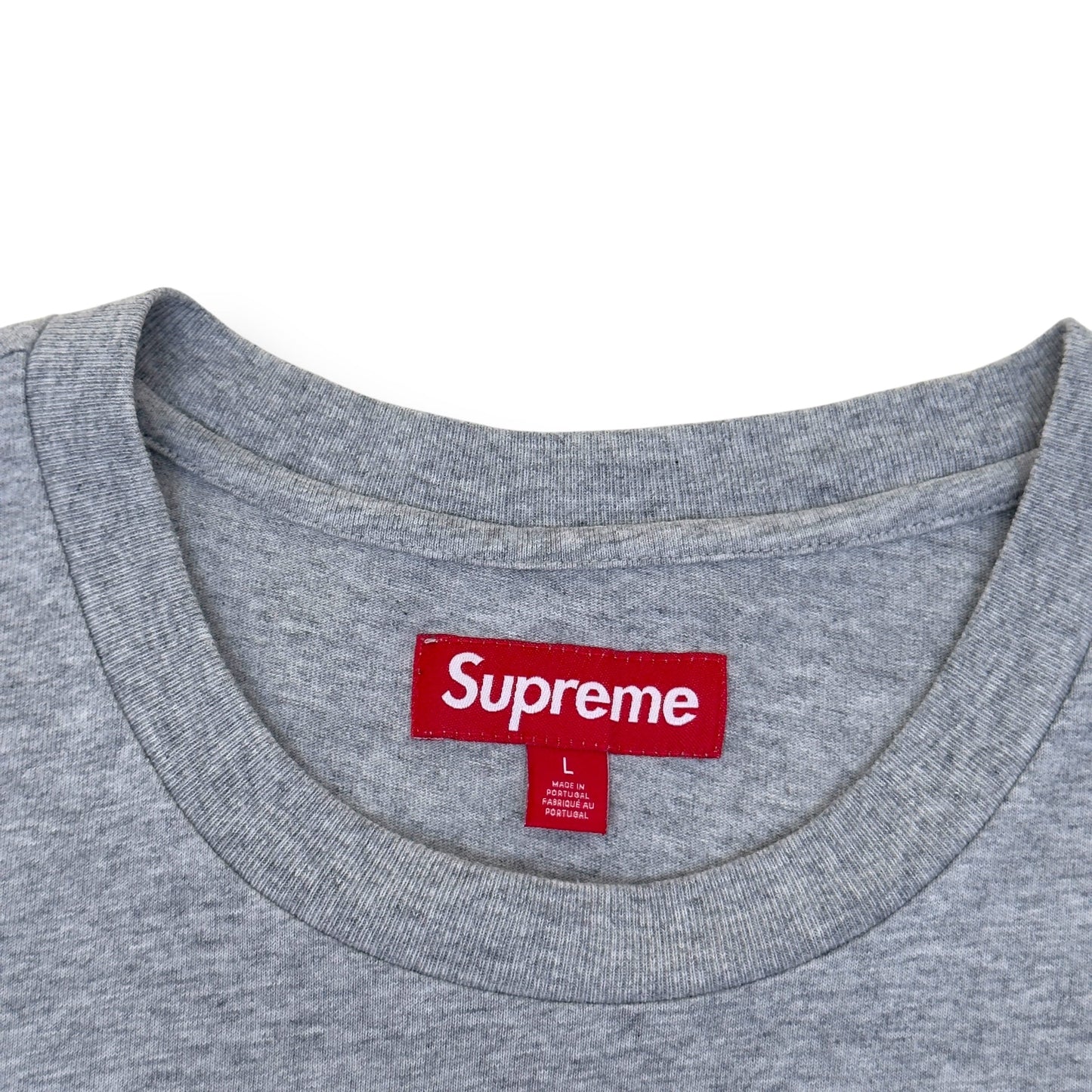 SUPREME SMALL BOX LOGO COTTON T-SHIRT GREY / RED L | Large, Grey