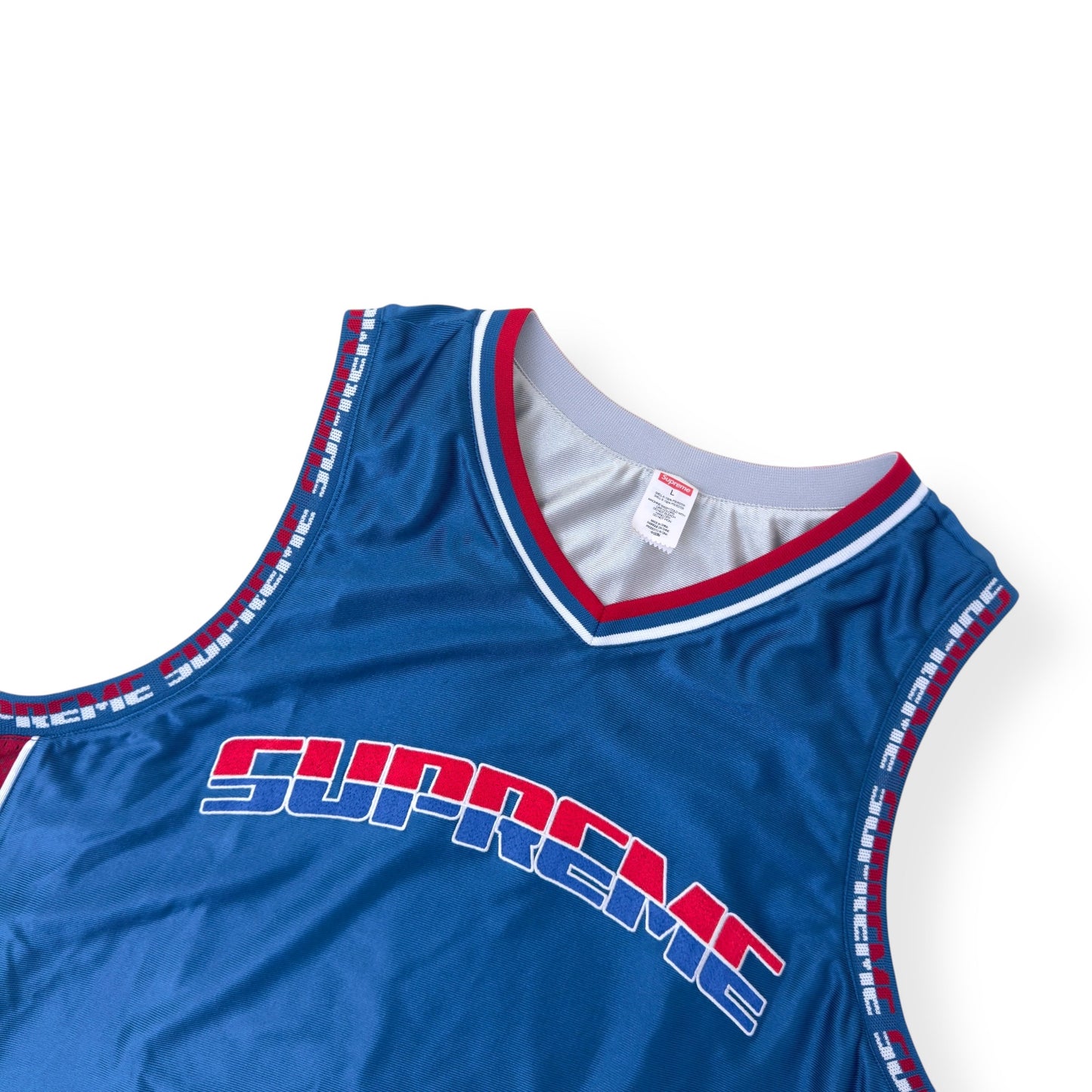 SUPREME REVERSIBLE BASKETBALL JERSEY BLUE / RED / WHITE L | Large, Multicoloured