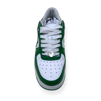 A BATHING APE BAPE STA LOW TOP SNEAKER GREEN / WHITE UK8.5 | UK 8.5, Green