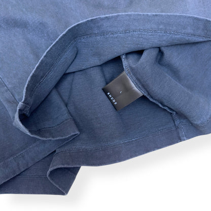 RHUDE SQUARE LOGO T-SHIRT VINTAGE BLUE L | Large, Blue