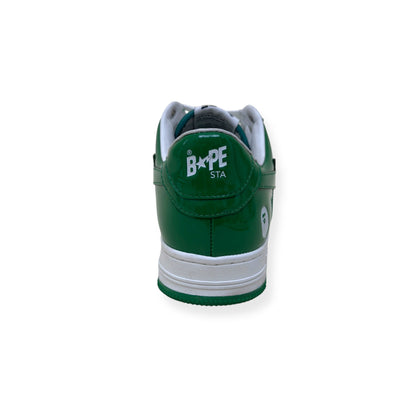 A BATHING APE BAPE STA LOW TOP SNEAKER GREEN / WHITE UK8.5 | UK 8.5, Green