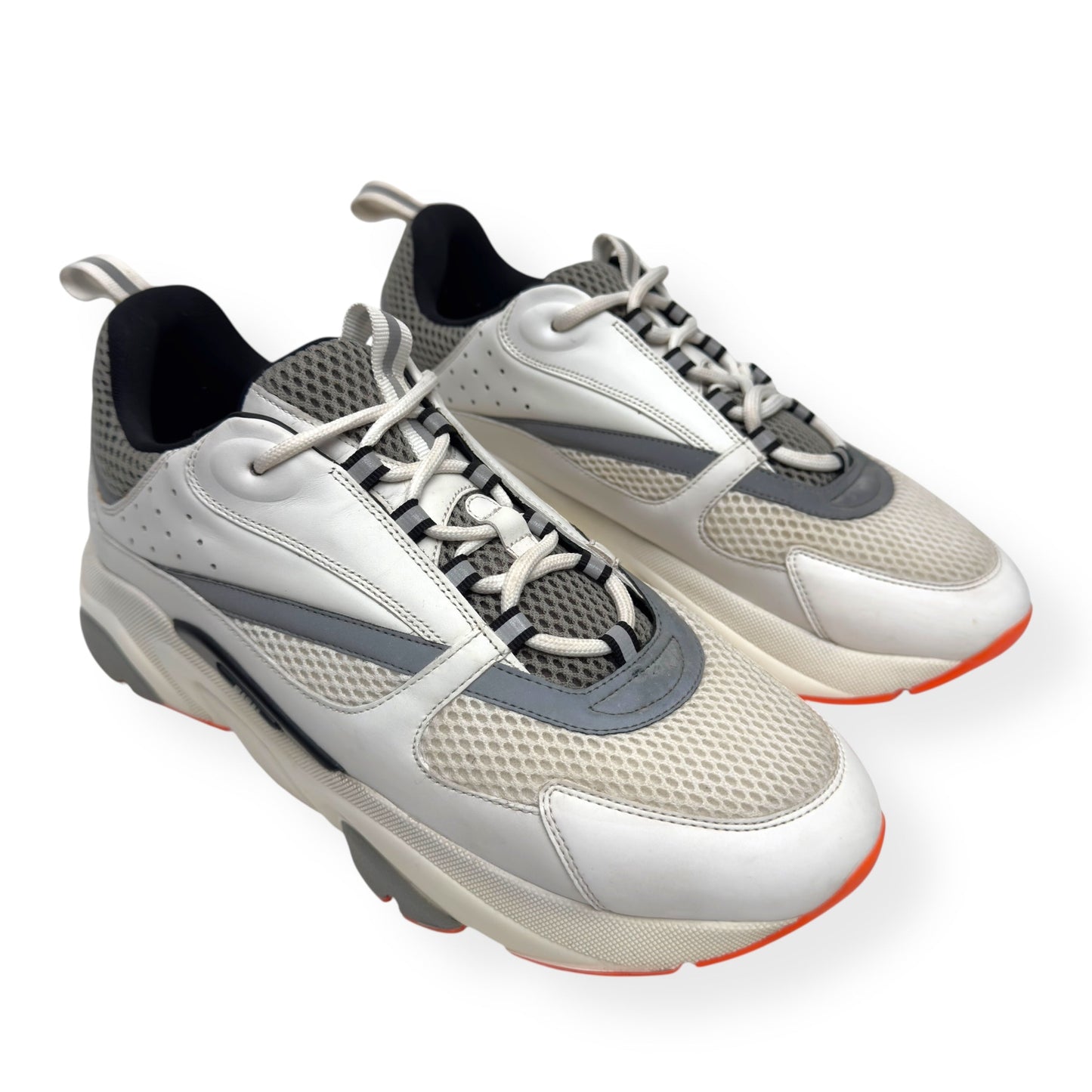 DIOR B22 SNEAKER WHITE / ORANGE 44 / UK10 | UK 10, Orange
