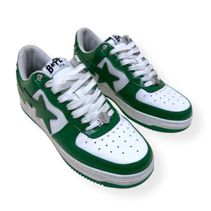 A BATHING APE BAPE STA LOW TOP SNEAKER GREEN / WHITE UK8.5 | UK 8.5, Green