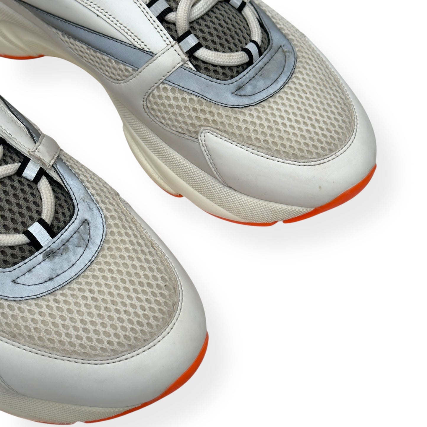DIOR B22 SNEAKER WHITE / ORANGE 44 / UK10 | UK 10, Orange