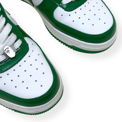 A BATHING APE BAPE STA LOW TOP SNEAKER GREEN / WHITE UK8.5 | UK 8.5, Green