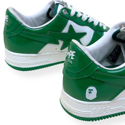 A BATHING APE BAPE STA LOW TOP SNEAKER GREEN / WHITE UK8.5 | UK 8.5, Green