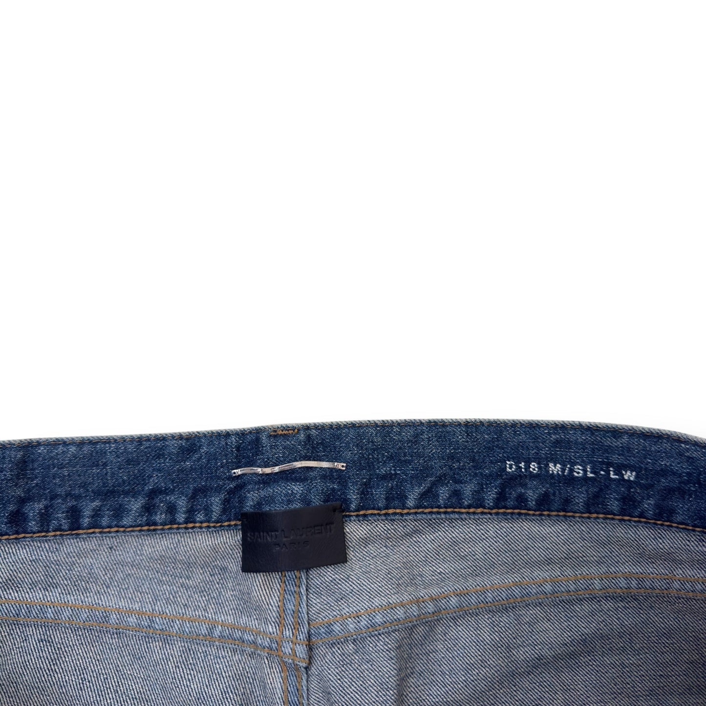 SAINT LAURENT SLIM-FIT DENIM JEANS BLUE W34” | Large, Blue