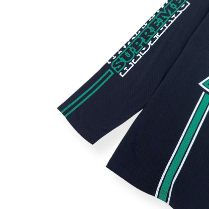 SUPREME X HYSTERIC GLAMOUR LONG-SLEEVE MESH JERSEY BLACK / GREEN XL | XL, Black