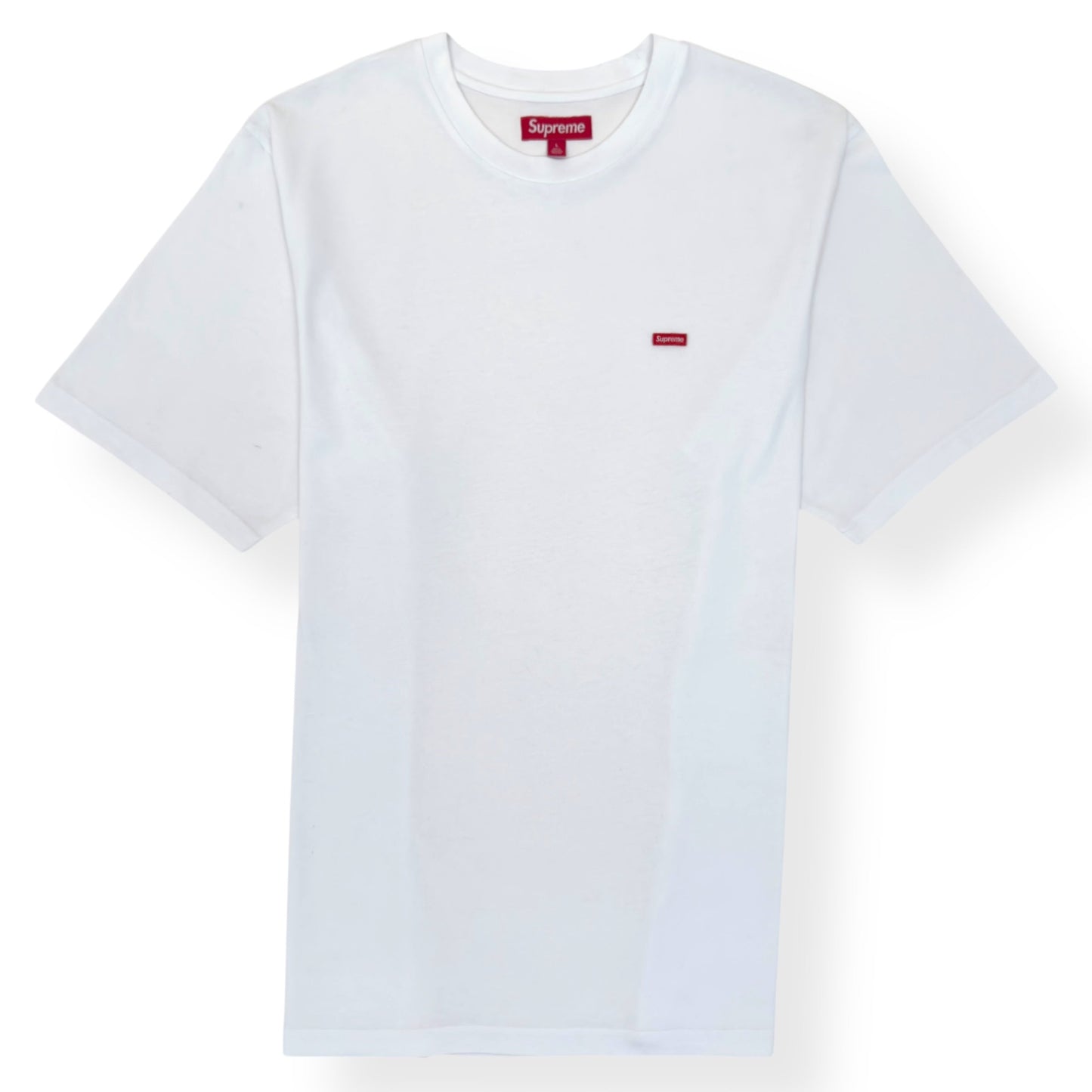 SUPREME SMALL BOX LOGO COTTON T-SHIRT WHITE / RED L | Large, Red