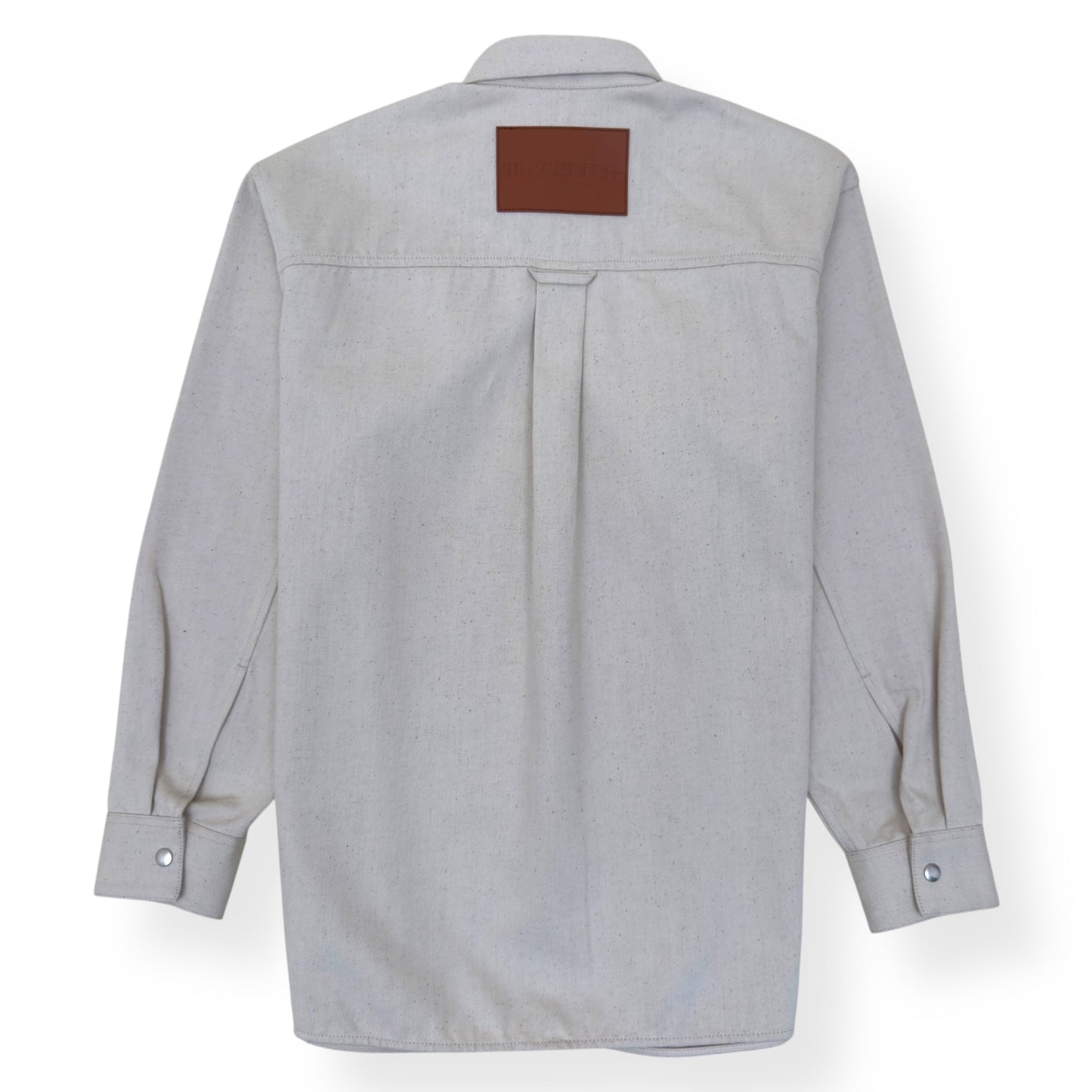 JIL SANDER LOGO-PATCH DENIM SHIRT NATURAL L | Large, Natural