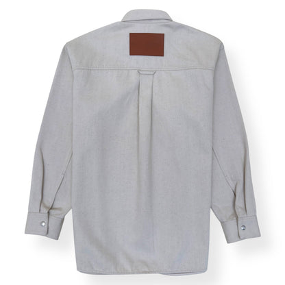 JIL SANDER LOGO-PATCH DENIM SHIRT NATURAL L | Large, Natural