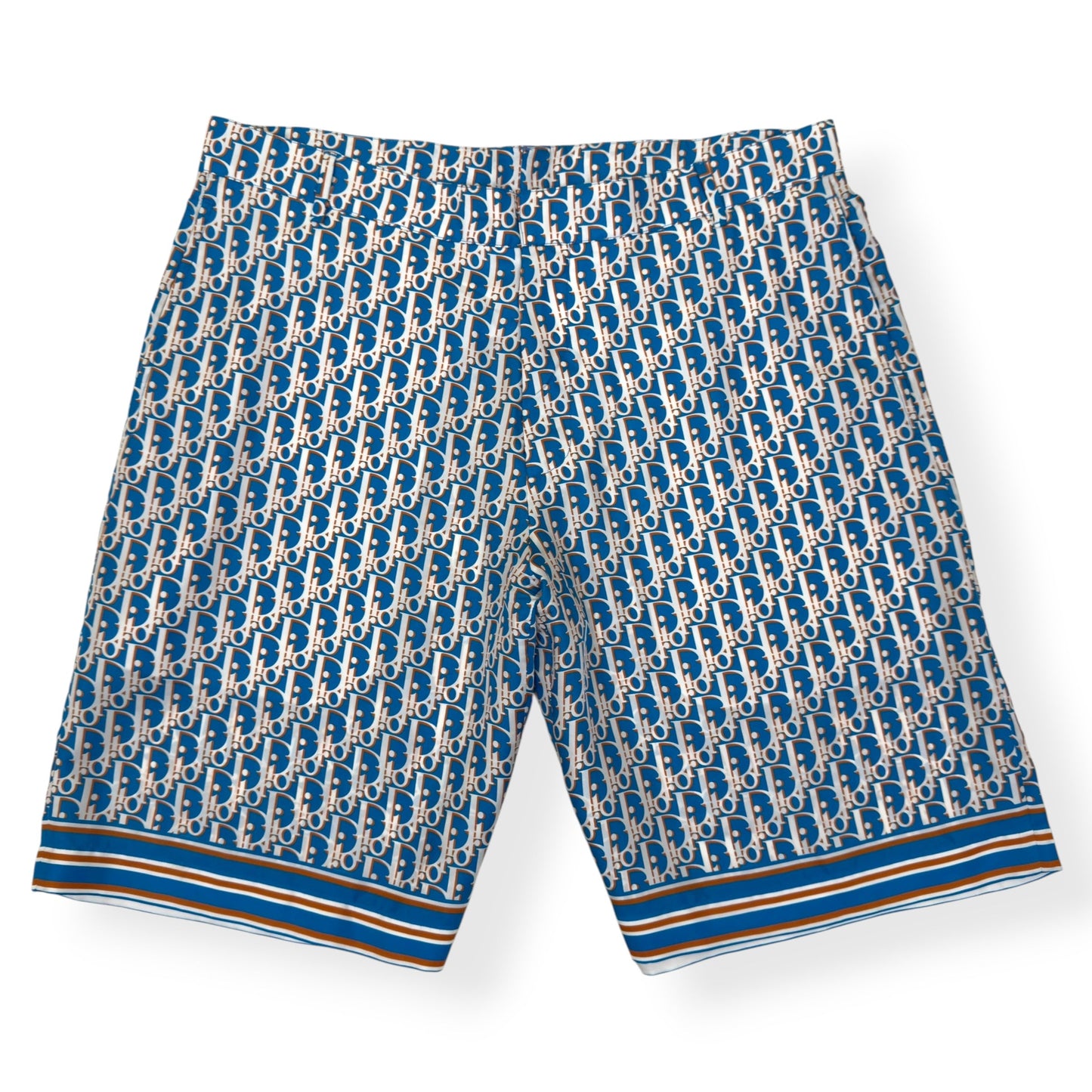 DIOR OBLIQUE SILK BERMUDA SHORTS BLUE 50 / L | Large, Blue