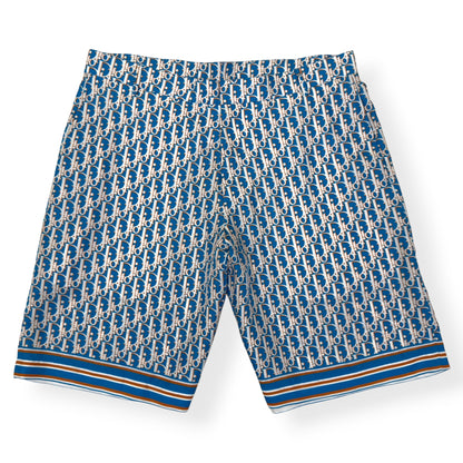 DIOR OBLIQUE SILK BERMUDA SHORTS BLUE 50 / L | Large, Blue